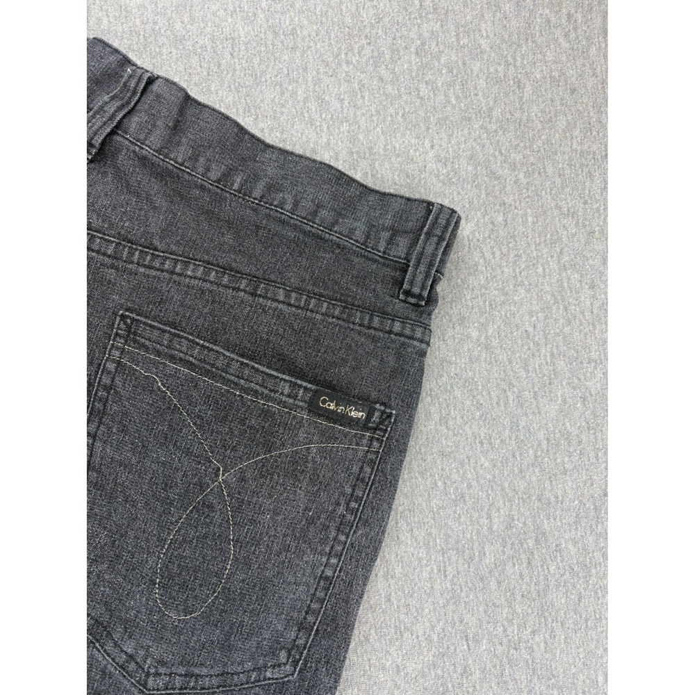 Calvin Klein Jeans Women's Size 7 Dark Gray Wash High Rise‎ Straight Leg Denim